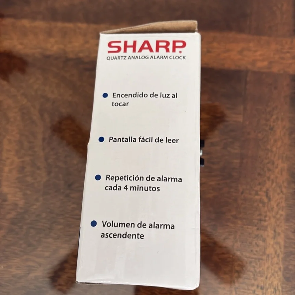 Sharp SPC844A Quartz Analog Alarm Clock Black Ascending Alarm Backlight Snooze 🆕